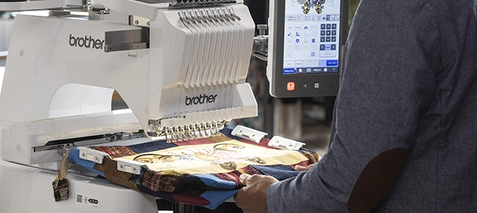 Vaste aire de broderie